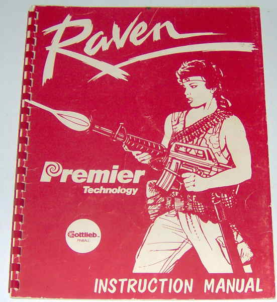 (image for) Gottlieb Raven Instruction Manual - Click Image to Close